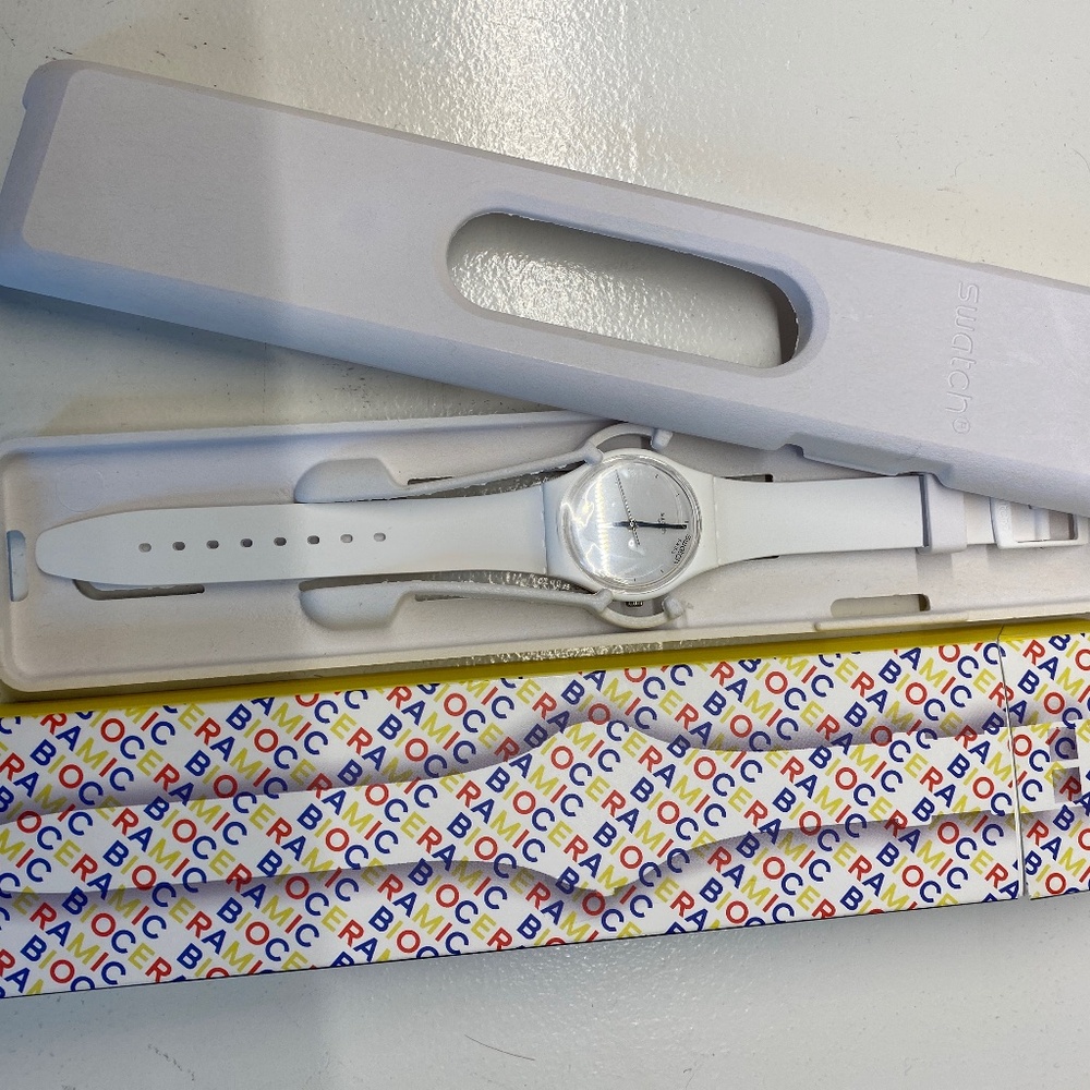 White Swatch Watch